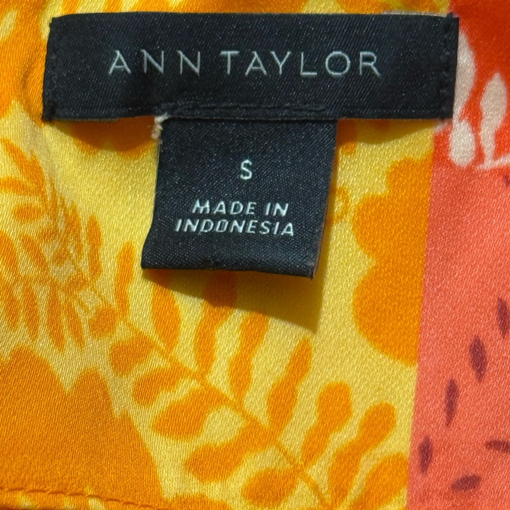 Ann Taylor Floral Patchwork Maxi Dress - Orange and Pink NWOT - Picture 9 of 11